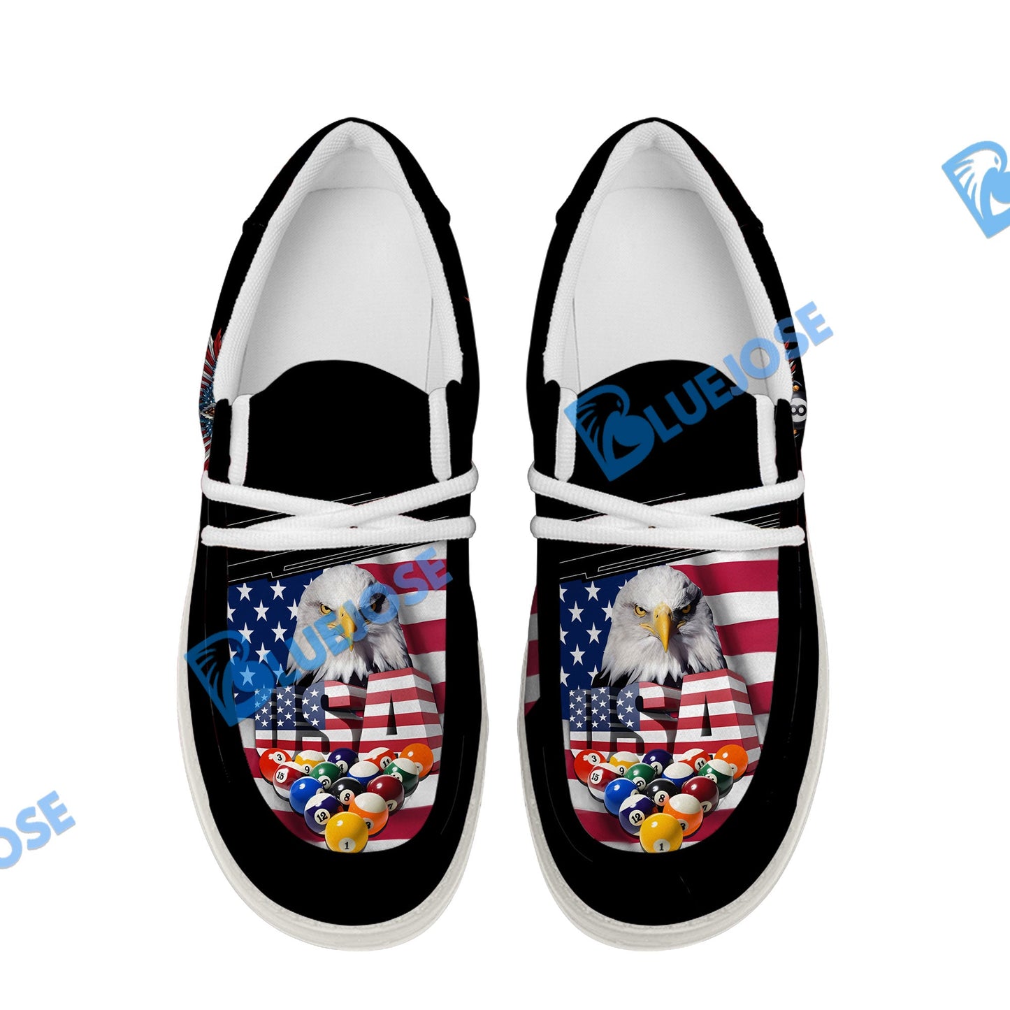 Billiards 8 Ball Rack USA Eagle Lace Up Loafers 2026