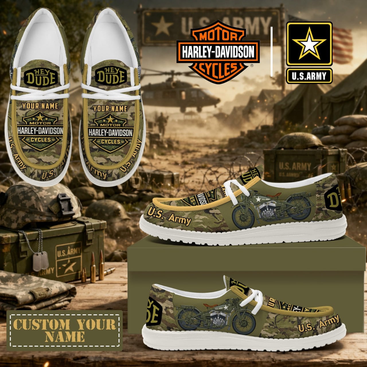 US Army Lace Up Loafers 2026