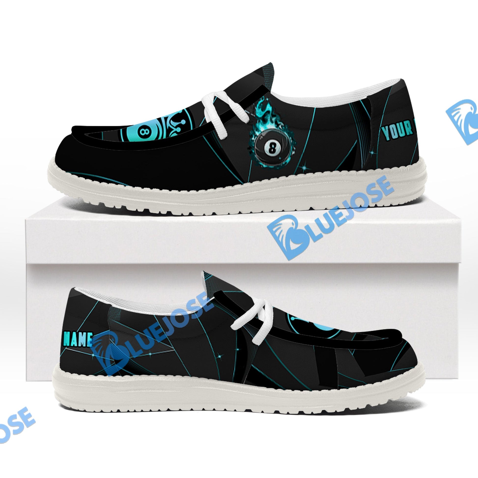 Billiards 8 Ball Flame Luxury Lace Up Loafers 2026