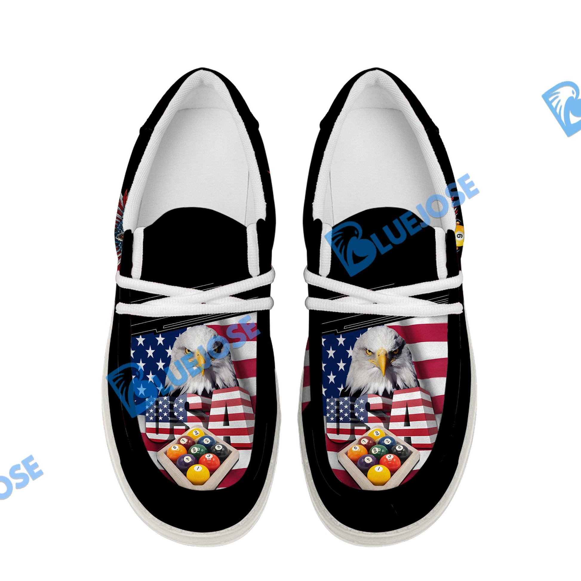 Billiards 9 Ball Rack USA Eagle Lace Up Loafers 2026