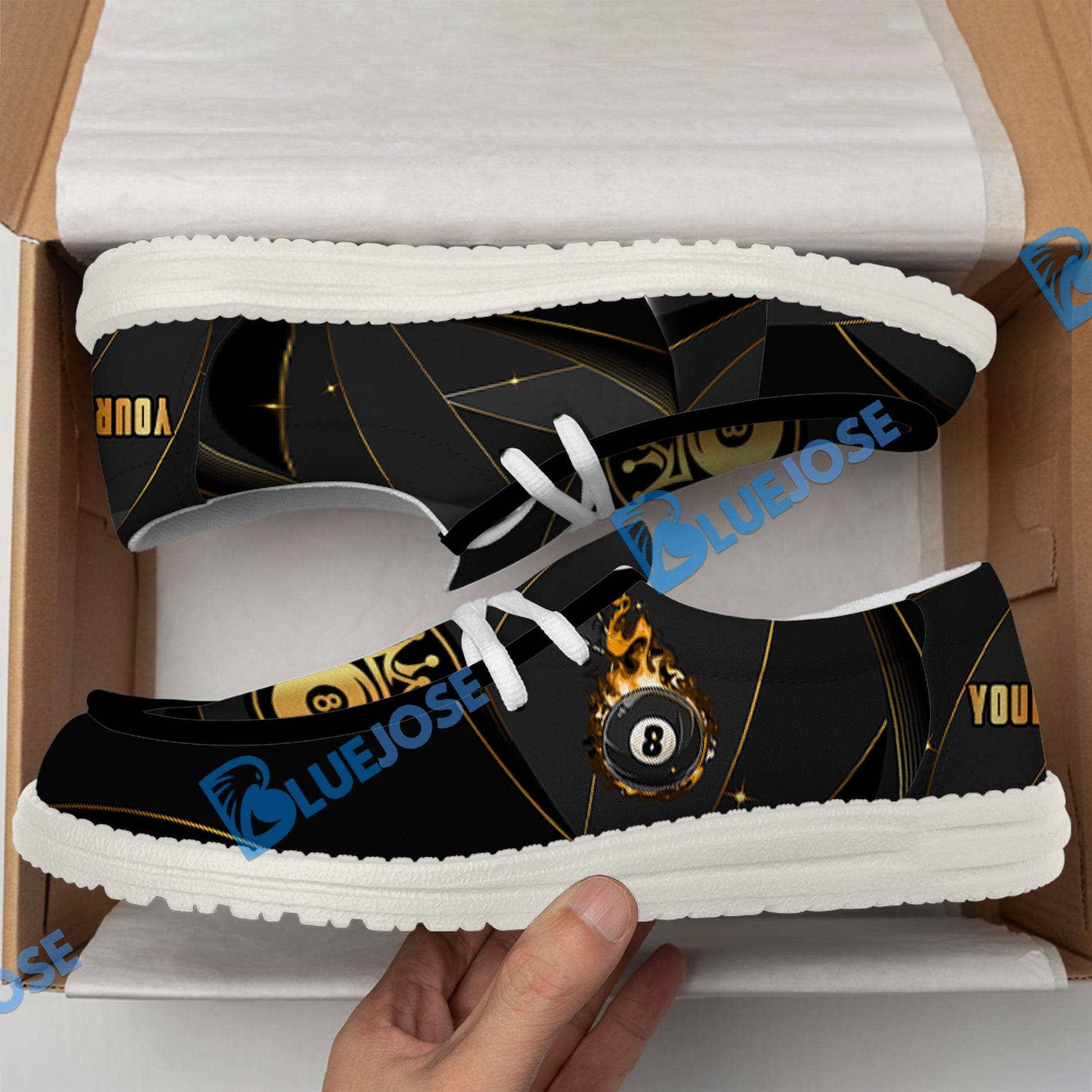 Billiards 8 Ball Flame Luxury Lace Up Loafers 2026