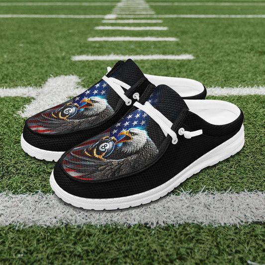 Billiards Ball 8 Eagle Flag Of US Lace Up Loafers 2026