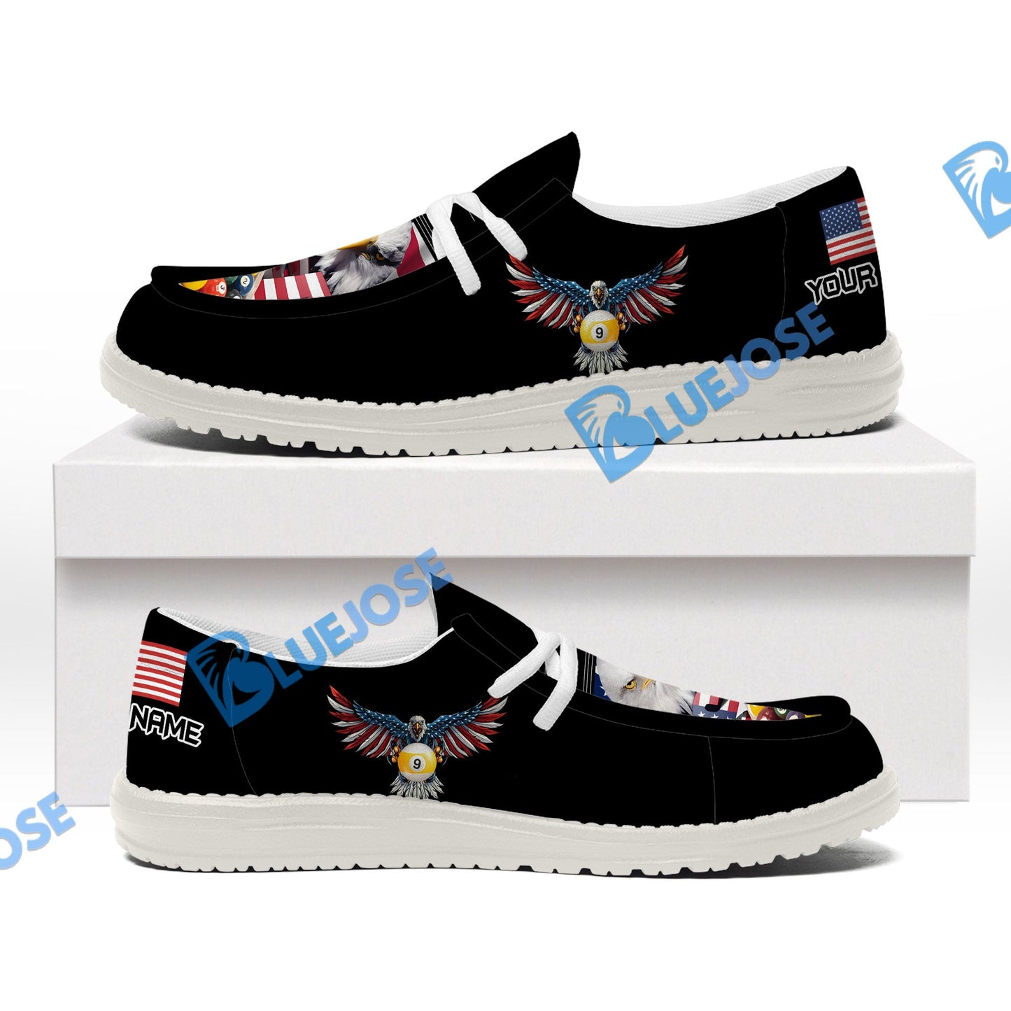 Billiards 9 Ball Rack USA Eagle Lace Up Loafers 2026