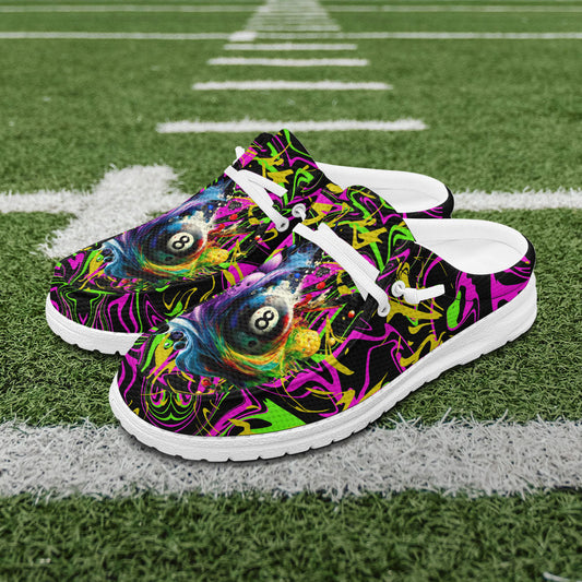 Billiards Ball 8 Graffiti Splash Paint Lace Up Loafers 2026