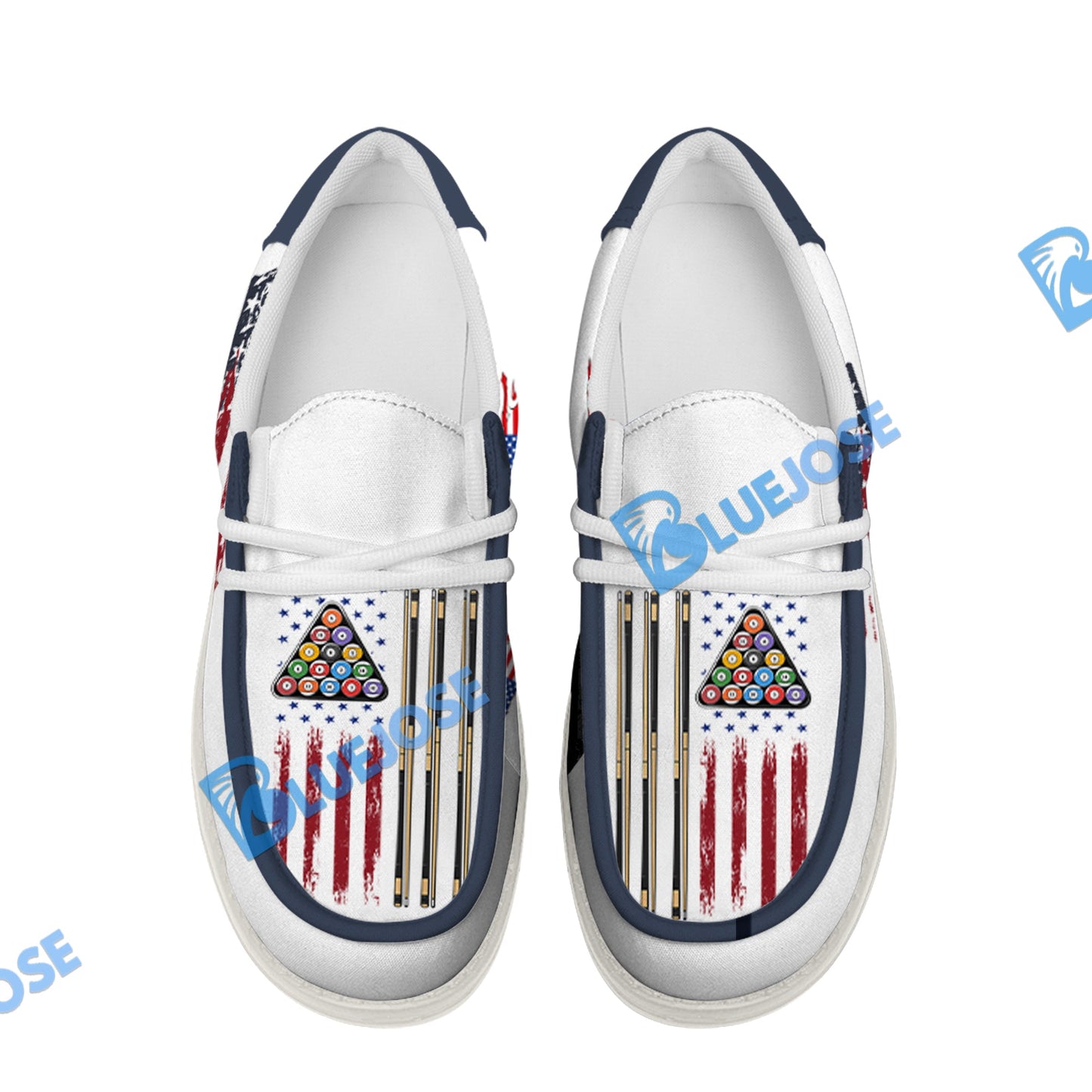 Billiards Ball 8 US Flag Champion Lace Up Loafers 2026