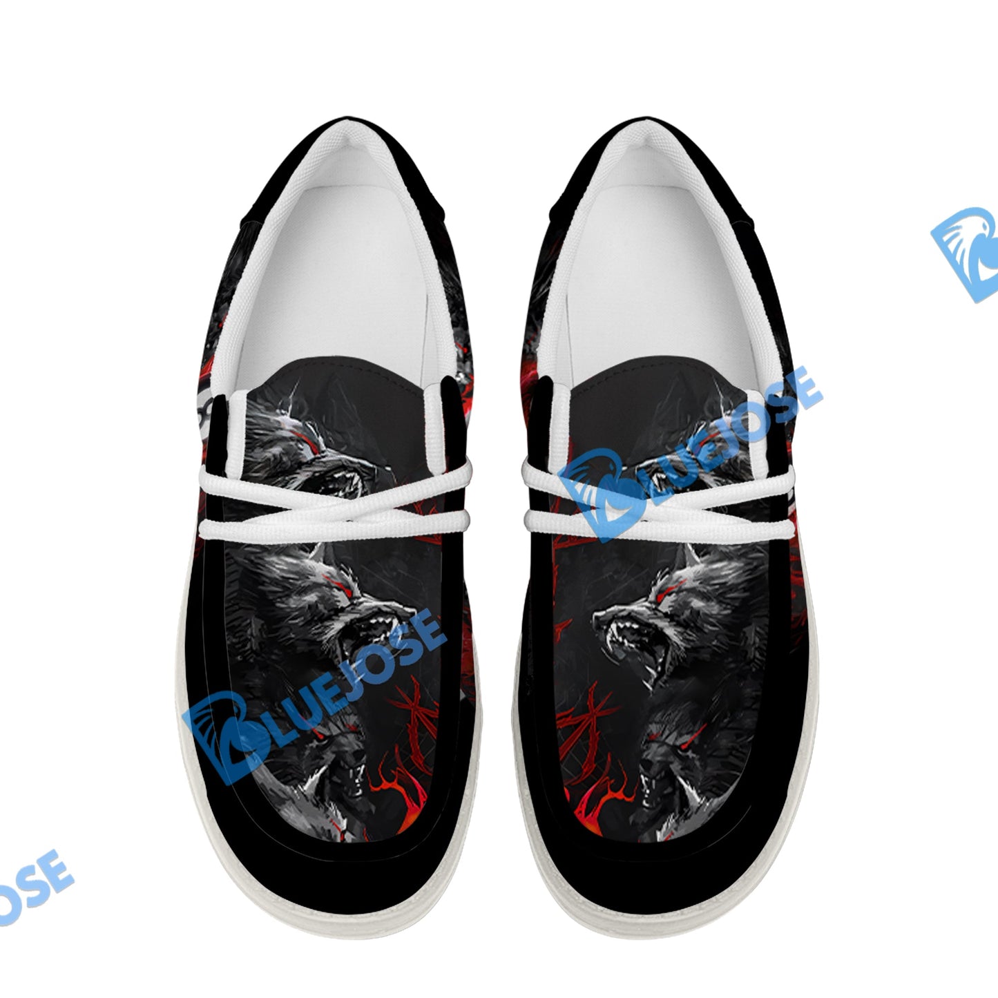 Billiards Flame Wolf Lace Up Loafers 2026
