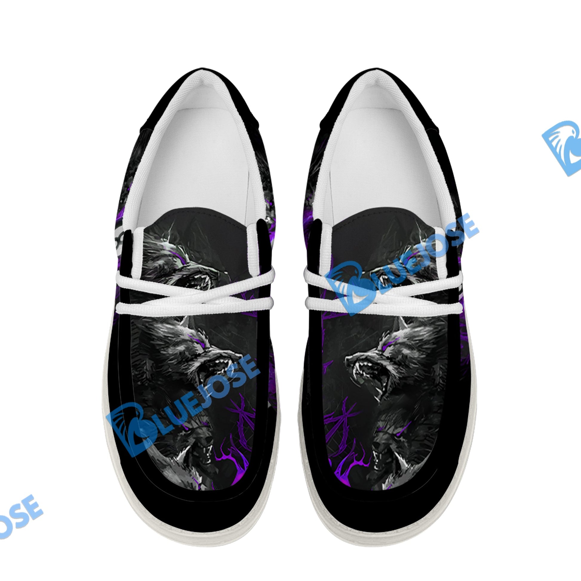Billiards Flame Wolf Lace Up Loafers 2026