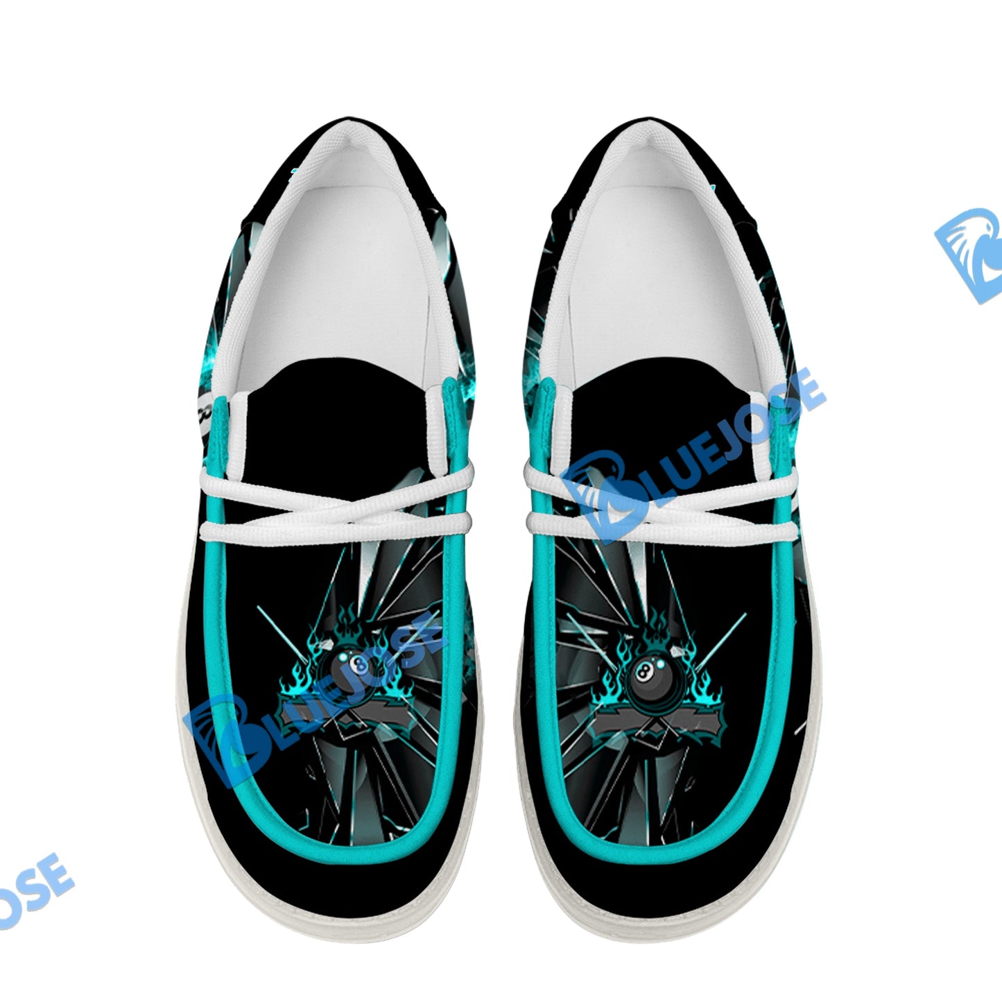 Billiards Ball 8 Fire Broken Glass Lace Up Loafers 2026