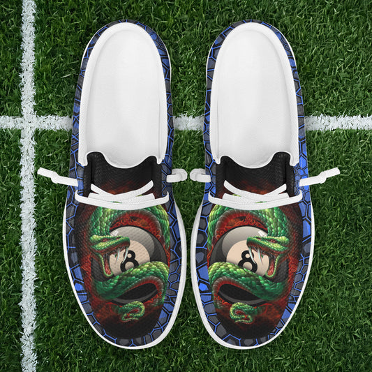 Billiards Ball 8 Snake Skin Lace Up Loafers 2026