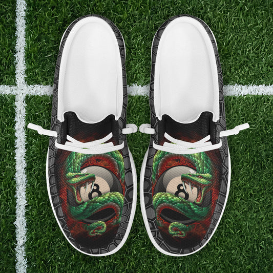 Billiards Ball 8 Snake Skin Lace Up Loafers 2026