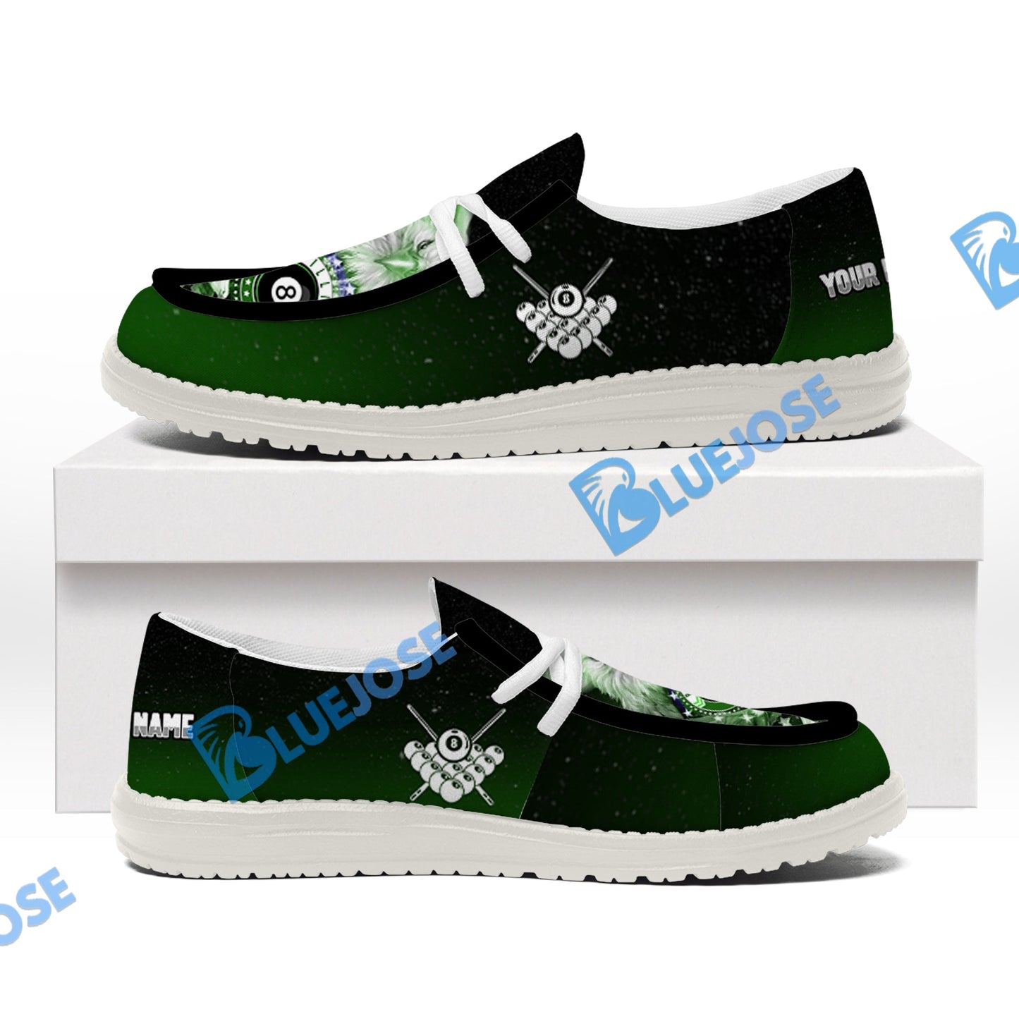 Billiards Ball 8 Cross Eagle American Flag  Lace Up Loafers 2026